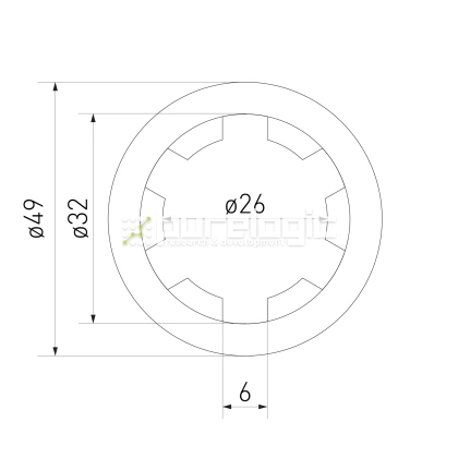 Шлицевая втулка SN-26x32 фото