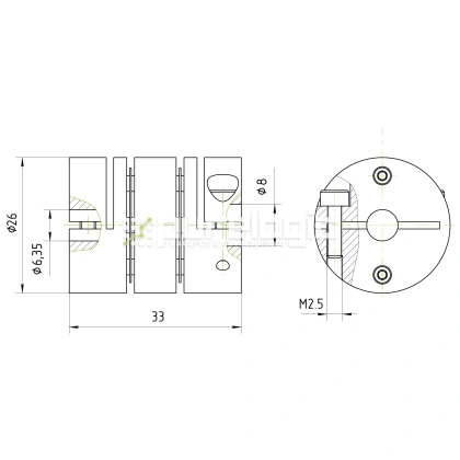 Муфта соединительная BD-2633-6.35-8 фото