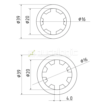 Шлицевая втулка SN-16x20 2 517 Шлицевая втулка SN-16x20 фото