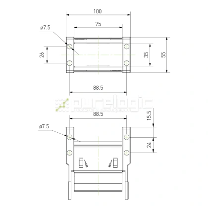 Держатель пластикового кабель-канала J35F.1.75S-FJT фото