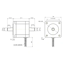 Двигатель шаговый биполярный D57CM31-SZ