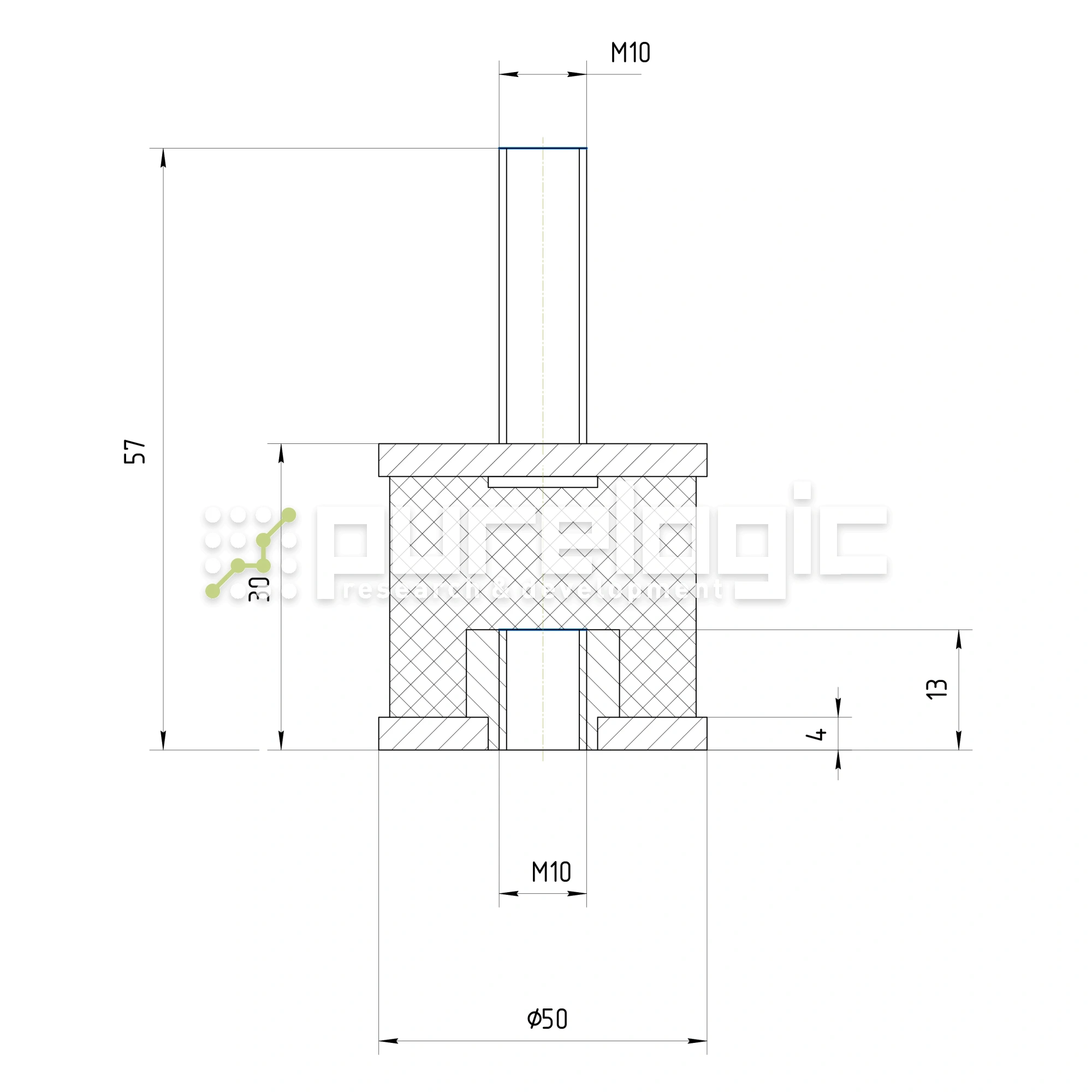 Виброопора BS5030-M10 1 712 Виброопора BS5030-M10 фото