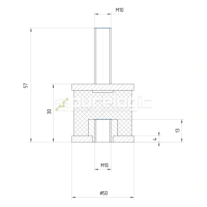 Виброопора BS5030-M10 1 712 Виброопора BS5030-M10 фото