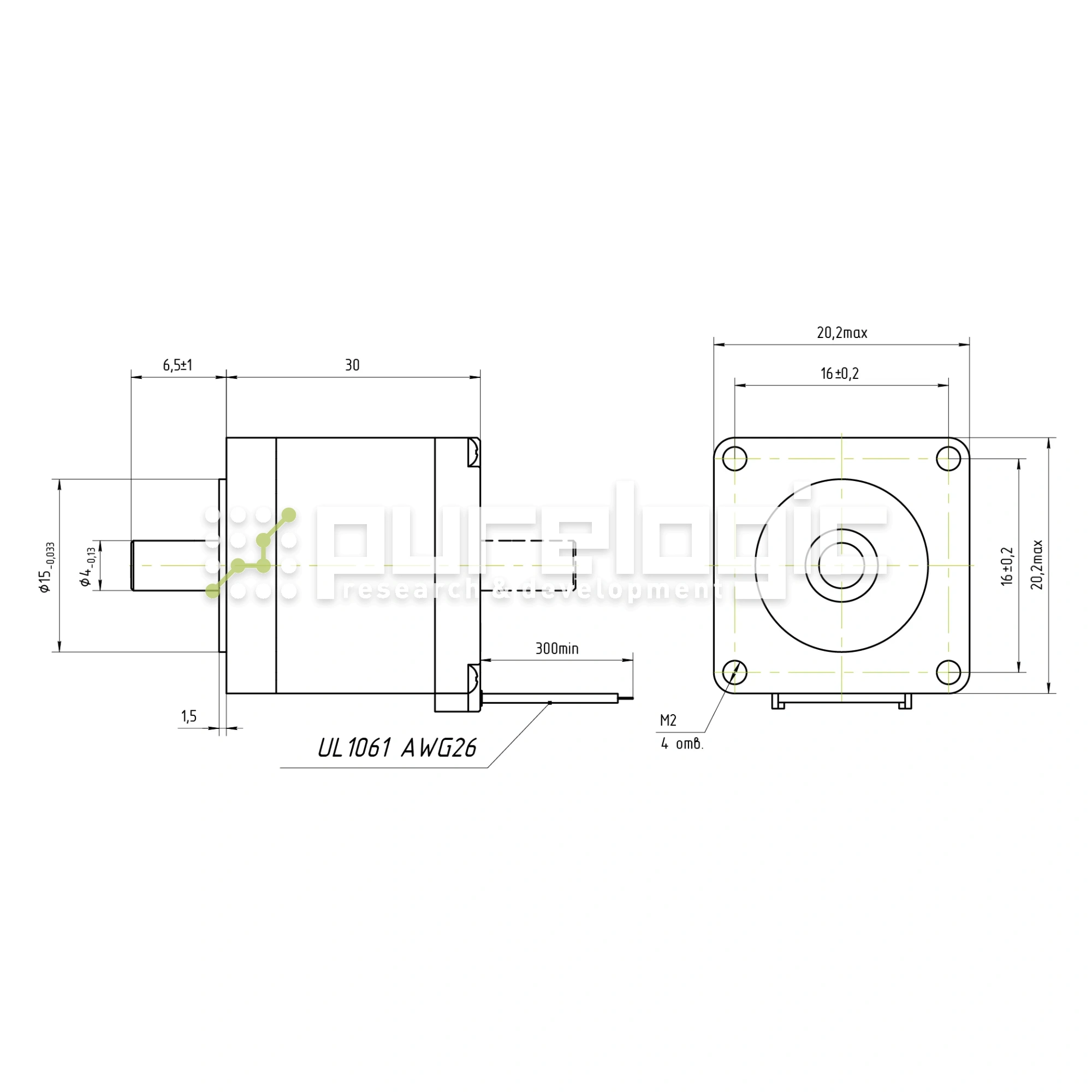 Двигатель шаговый FL20STH30-0604A 3 202 Двигатель шаговый FL20STH30-0604A фото