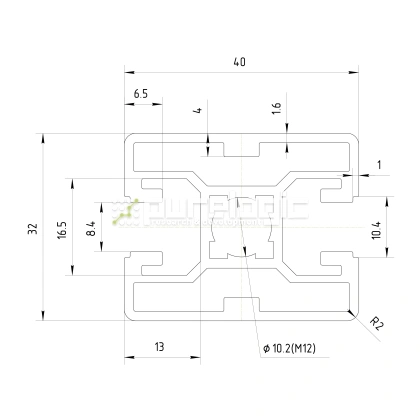 Профиль алюминиевый HXB3040-8 1 429 Профиль алюминиевый HXB3040-8 фото