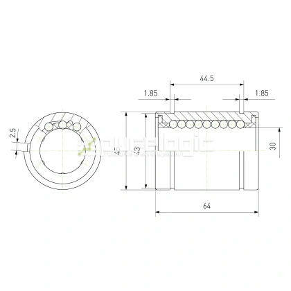 Втулка шариковая LM30-AJ фото