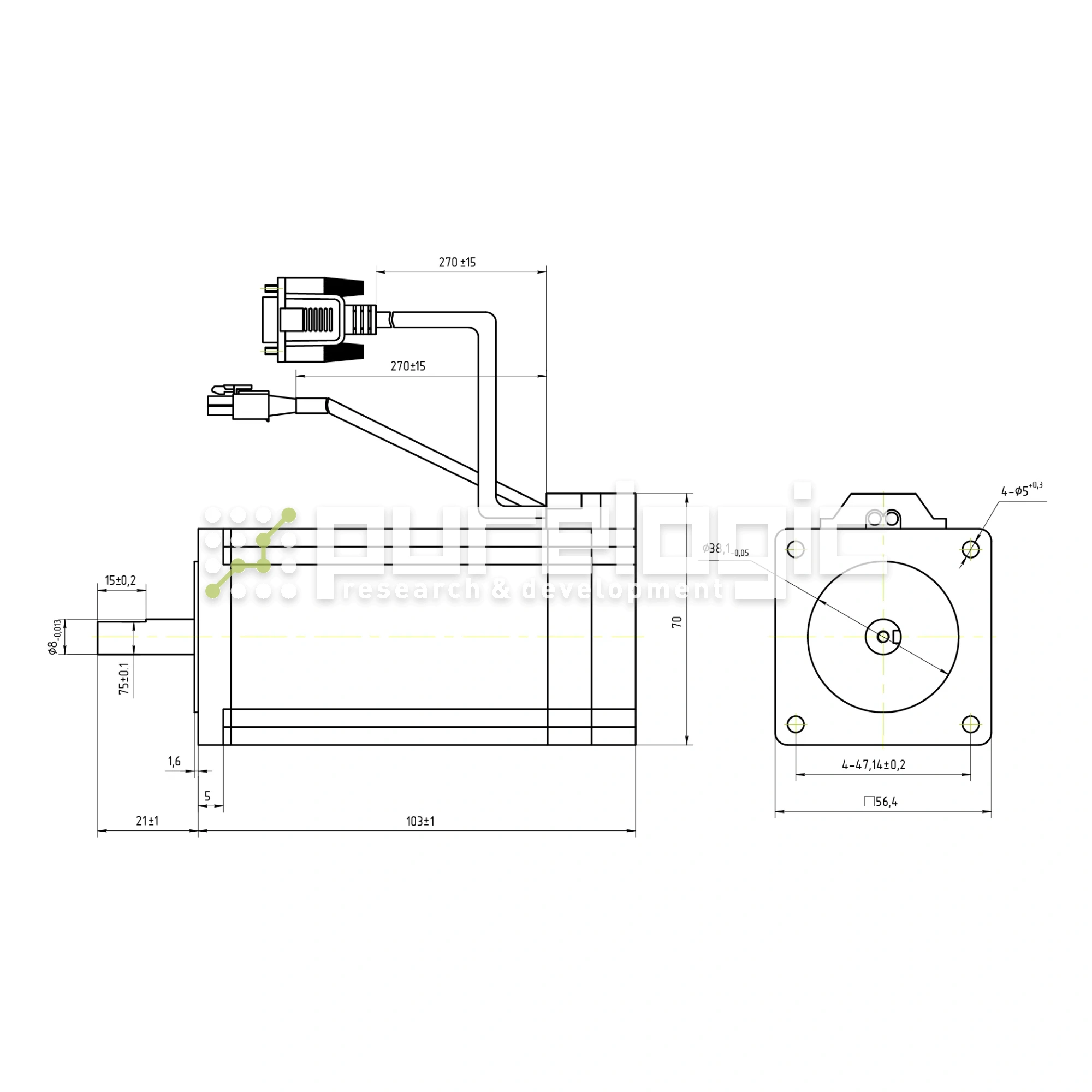 Двигатель шаговый с энкодером CS-M22326 9 767 Двигатель шаговый с энкодером CS-M22326 фото