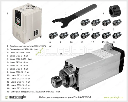 Набор для шпиндельного узла PL6.0A-1ER32-1 фото