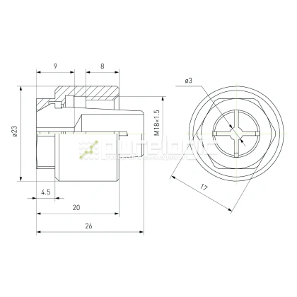 Цанга AMB зажимная с гайкой 3mm фото