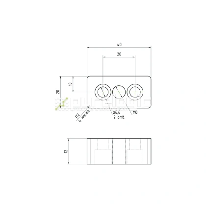 Пластина 2040EGJ-M8 177 Пластина 2040EGJ-M8 фото