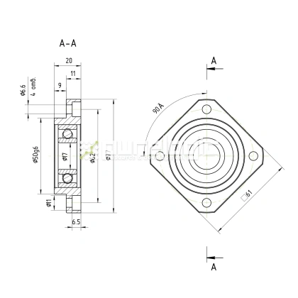Опора ШВП Hiwin FF17-C5 фото