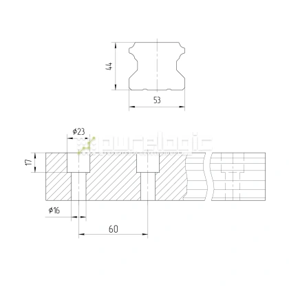 Рельсовая направляющая Hiwin RGR55RH 39 306 Рельсовая направляющая Hiwin RGR55RH фото
