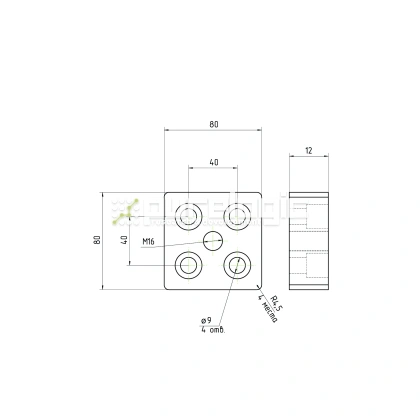 Пластина 8080EGJ-M12 505 Пластина 8080EGJ-M12 фото