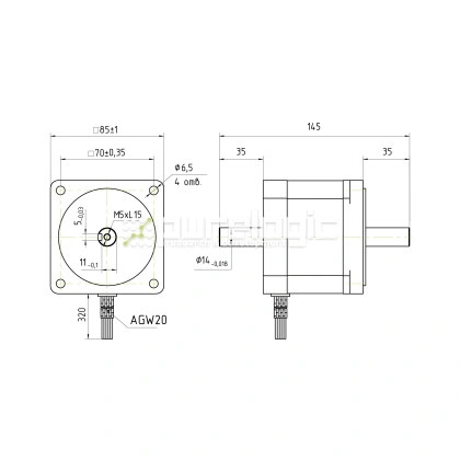 Двигатель шаговый PL86HD75-D14 фото