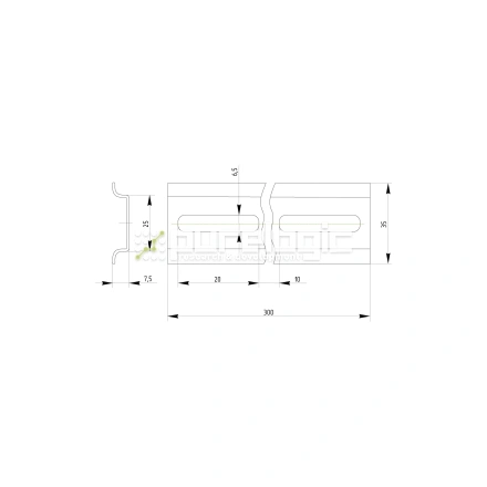 DIN-рейка оцинкованная 300mm DIN-R300 фото