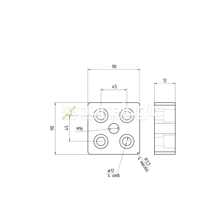 Пластина 9090EGJ-M16 фото