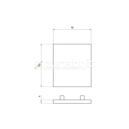 Пластиковая торцевая заглушка 9090BG 76 Пластиковая торцевая заглушка 9090BG фото