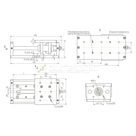 Модуль линейного перемещения PLLM-11-500 фото