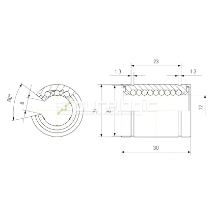 Втулка шариковая LM12-OP фото