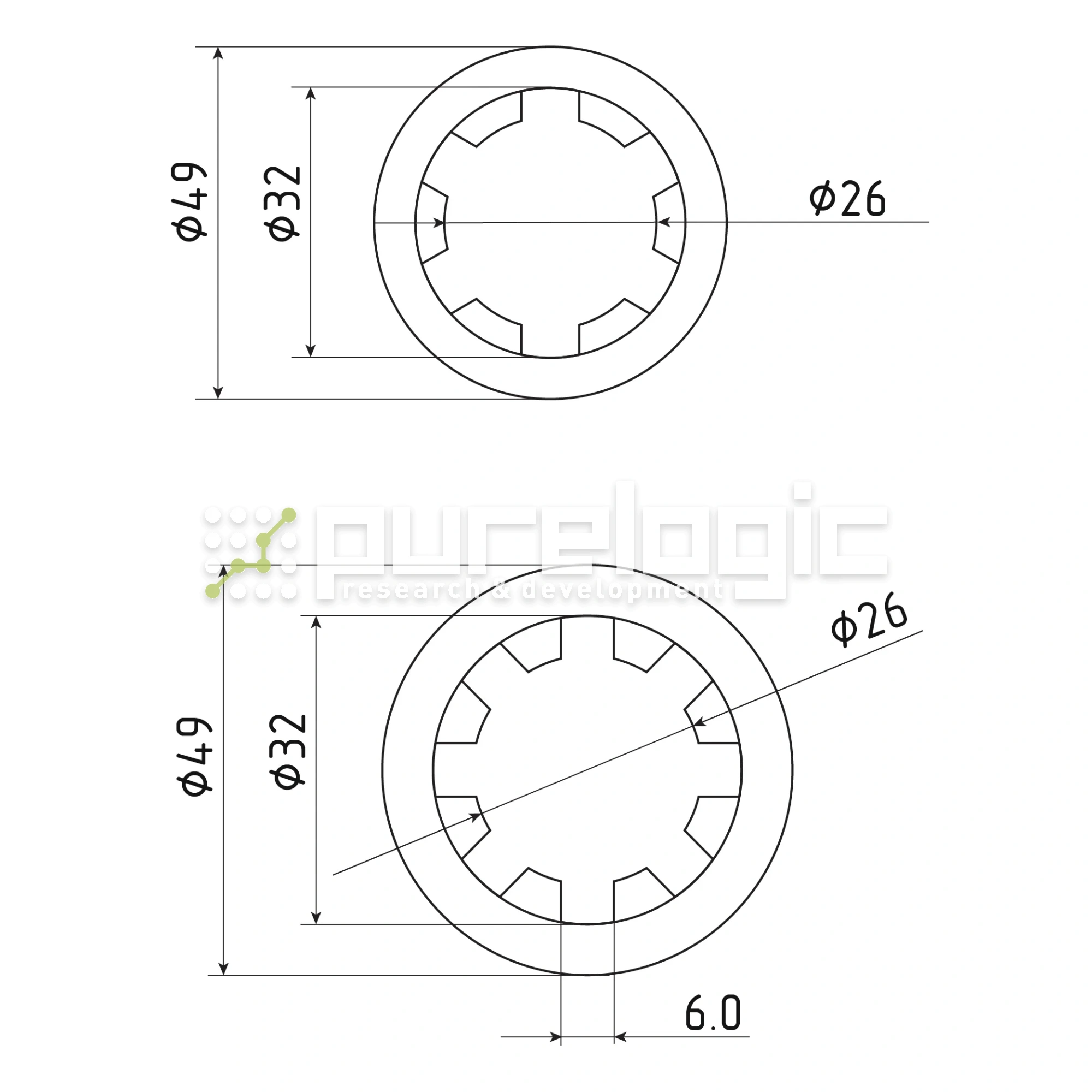 Шлицевая втулка SN-26x32 2 974 Шлицевая втулка SN-26x32 фото