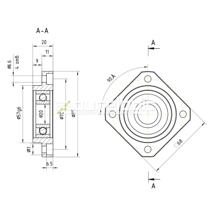 Опора ШВП Hiwin FF20-C5 фото