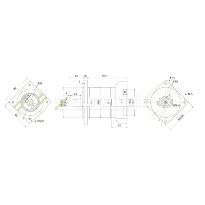 Редуктор планетарный 80PLF15K-19S-D19 фото