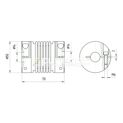 Муфта соединительная BB1-5070-14-14 фото