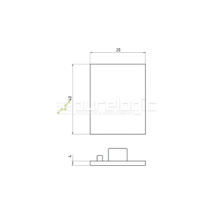 Пластиковая торцевая заглушка 2040EG 19 Пластиковая торцевая заглушка 2040EG фото