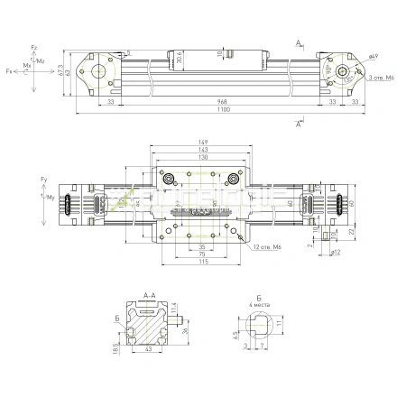 Модуль линейного перемещения CCM-W60-1100-1A фото