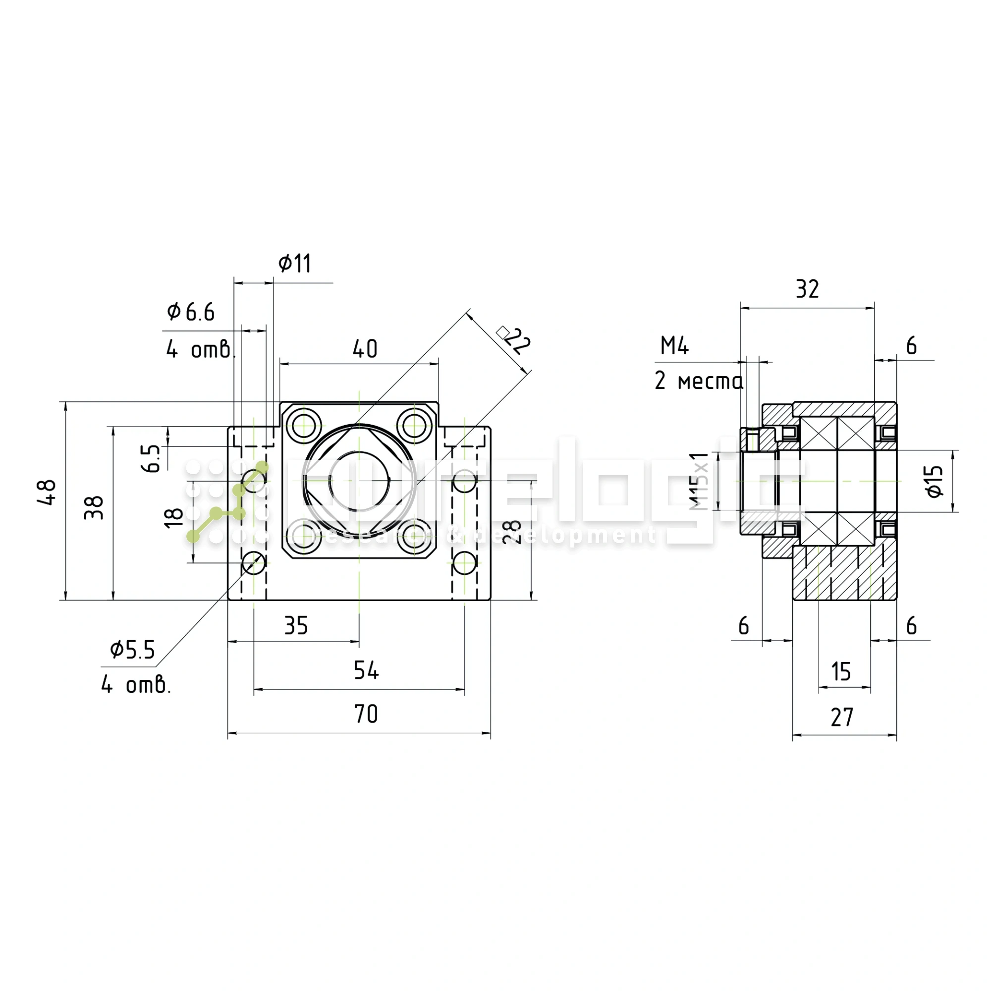 Опора ШВП Hiwin BK15-C5 17 881 Опора ШВП Hiwin BK15-C5 фото