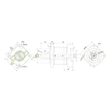 Редуктор планетарный 57PLF5K-14S-D14 фото