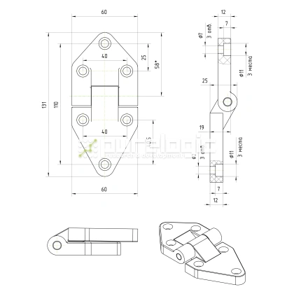 Петля 400110 фото