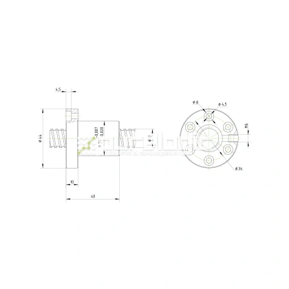 Гайка ШВП Hiwin R12-4T3-FSI (BD=2.381) фото