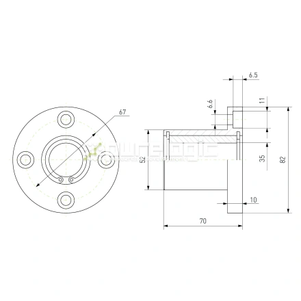Втулка скольжения с фланцем LMF35-SL фото