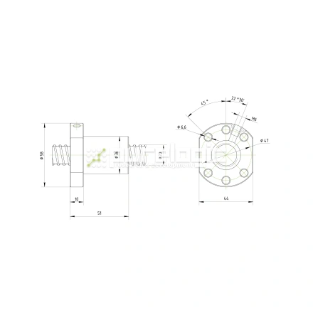 Гайка ШВП SFU2005 фото