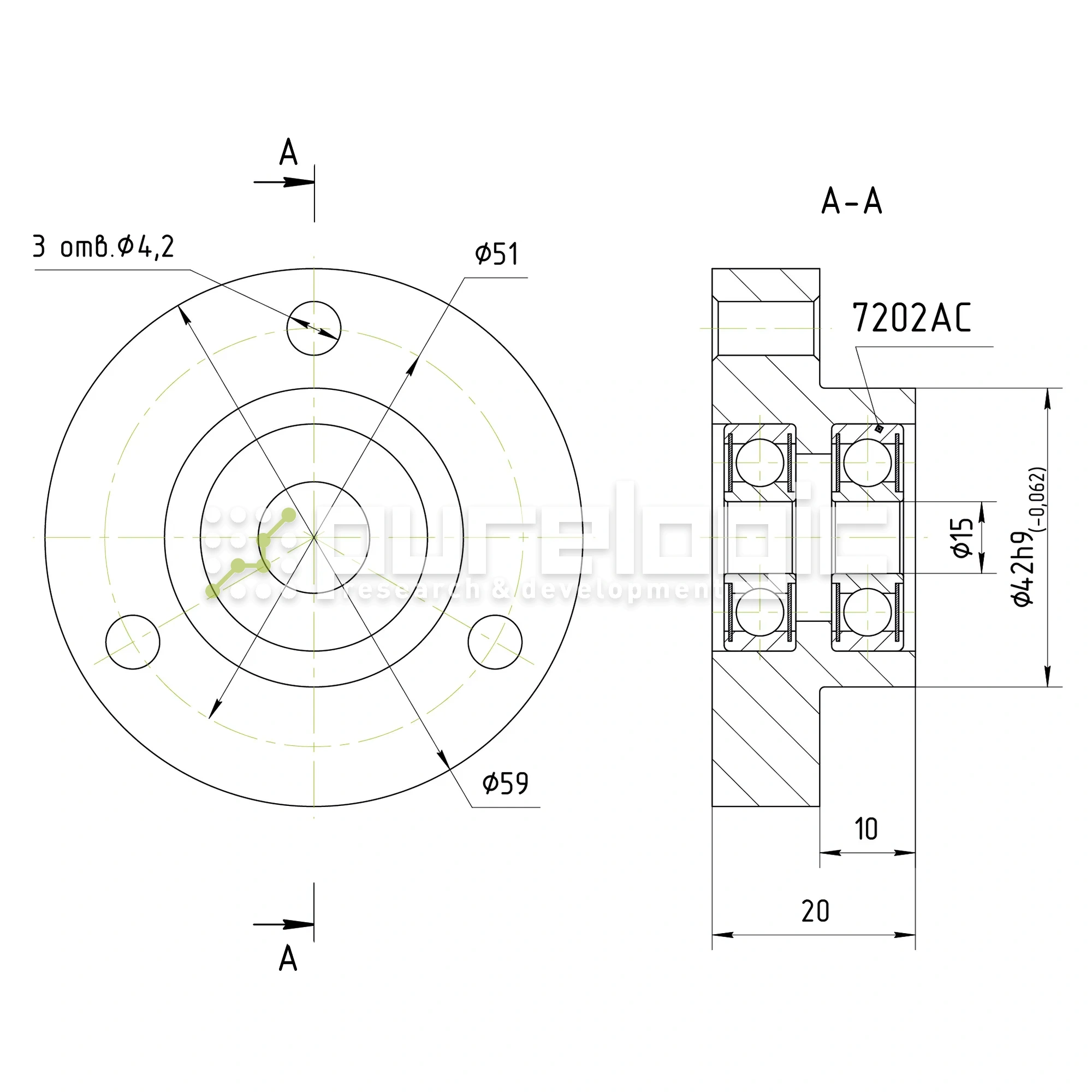 Опора винта PL-FK-15a 3 821 Опора винта PL-FK-15a фото