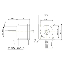 Двигатель шаговый FL57STH41-2804B 2 512 руб. Двигатель шаговый FL57STH41-2804B