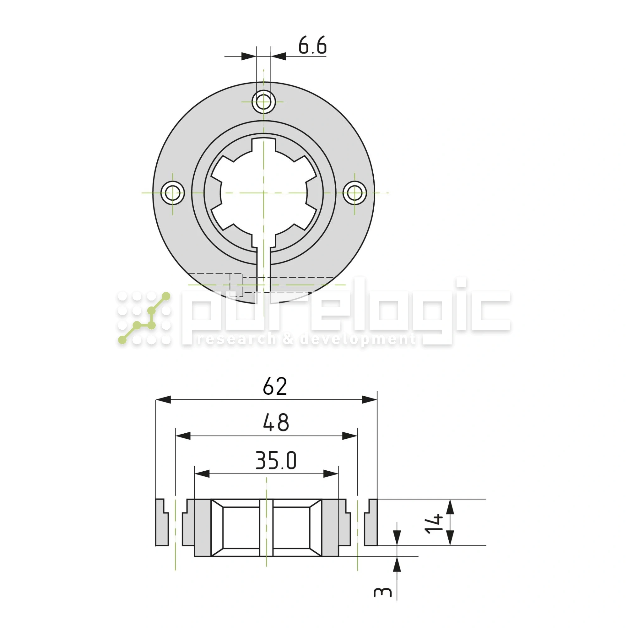 Опора шлицевого вала SH-21x25 5 033 Опора шлицевого вала SH-21x25 фото
