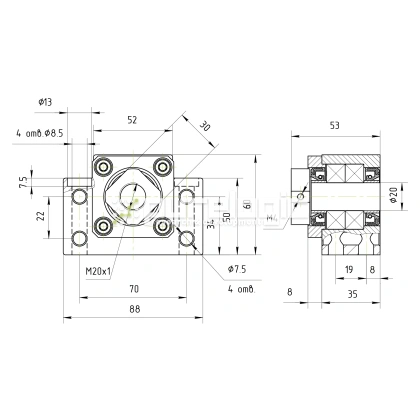 Опора ШВП BSS BK20-C7 3 280 Опора ШВП BSS BK20-C7 фото