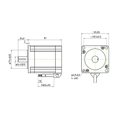 Двигатель шаговый трехфазный 3PL86H97-D14 8 134 руб. Двигатель шаговый трехфазный 3PL86H97-D14