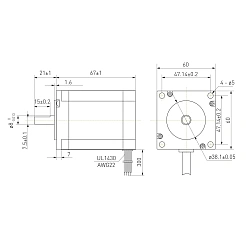 Двигатель шаговый биполярный D57CM21 5 361 руб. Двигатель шаговый биполярный D57CM21