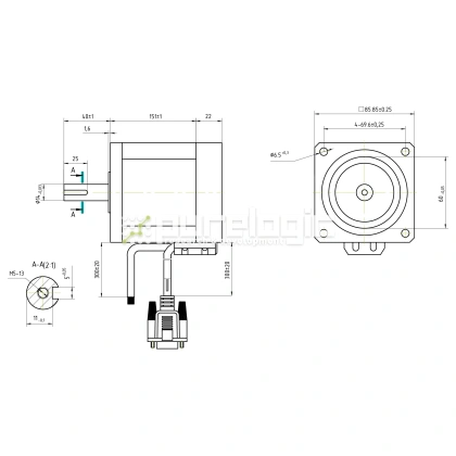 Двигатель шаговый с энкодером YK286EC156A1 22 771 Двигатель шаговый с энкодером YK286EC156A1 фото