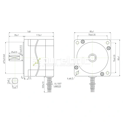 Двигатель шаговый PL86H113-D14 7 145 Двигатель шаговый PL86H113-D14 фото