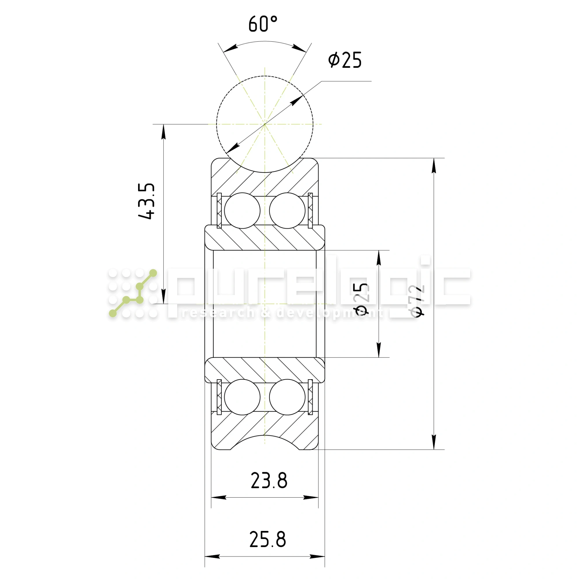 Опорный ролик LFR5206-25NPP 2 947 Опорный ролик LFR5206-25NPP фото
