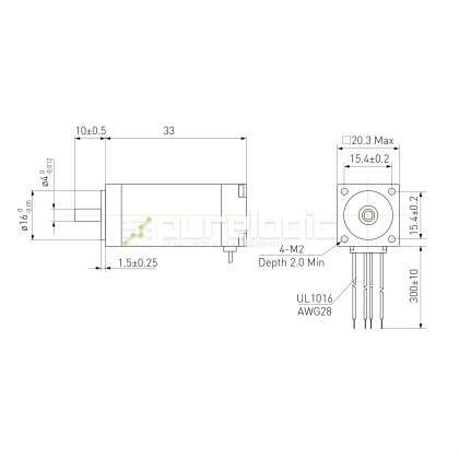 Двигатель шаговый биполярный 20CM003 3 617 Двигатель шаговый биполярный 20CM003 фото