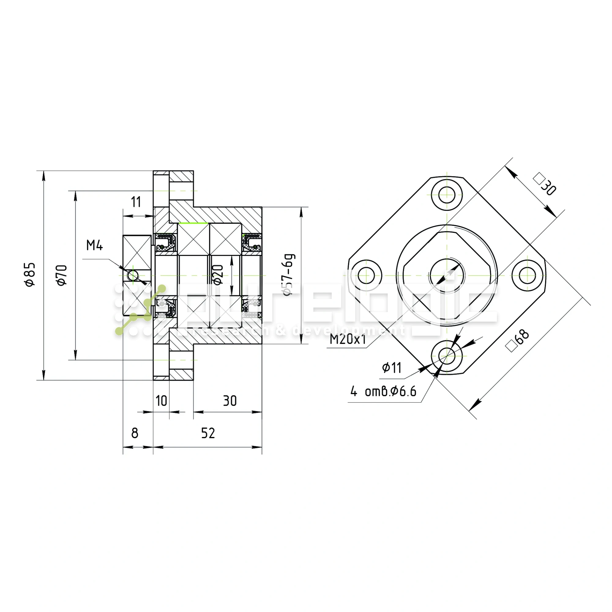 Опора ШВП подшипниковая FK20-C5 5 174 Опора ШВП подшипниковая FK20-C5 фото