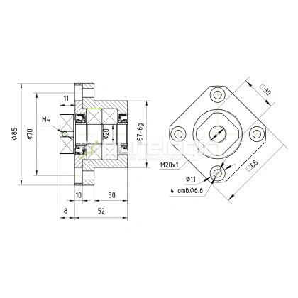 Опора ШВП подшипниковая FK20-C5 5 174 Опора ШВП подшипниковая FK20-C5 фото