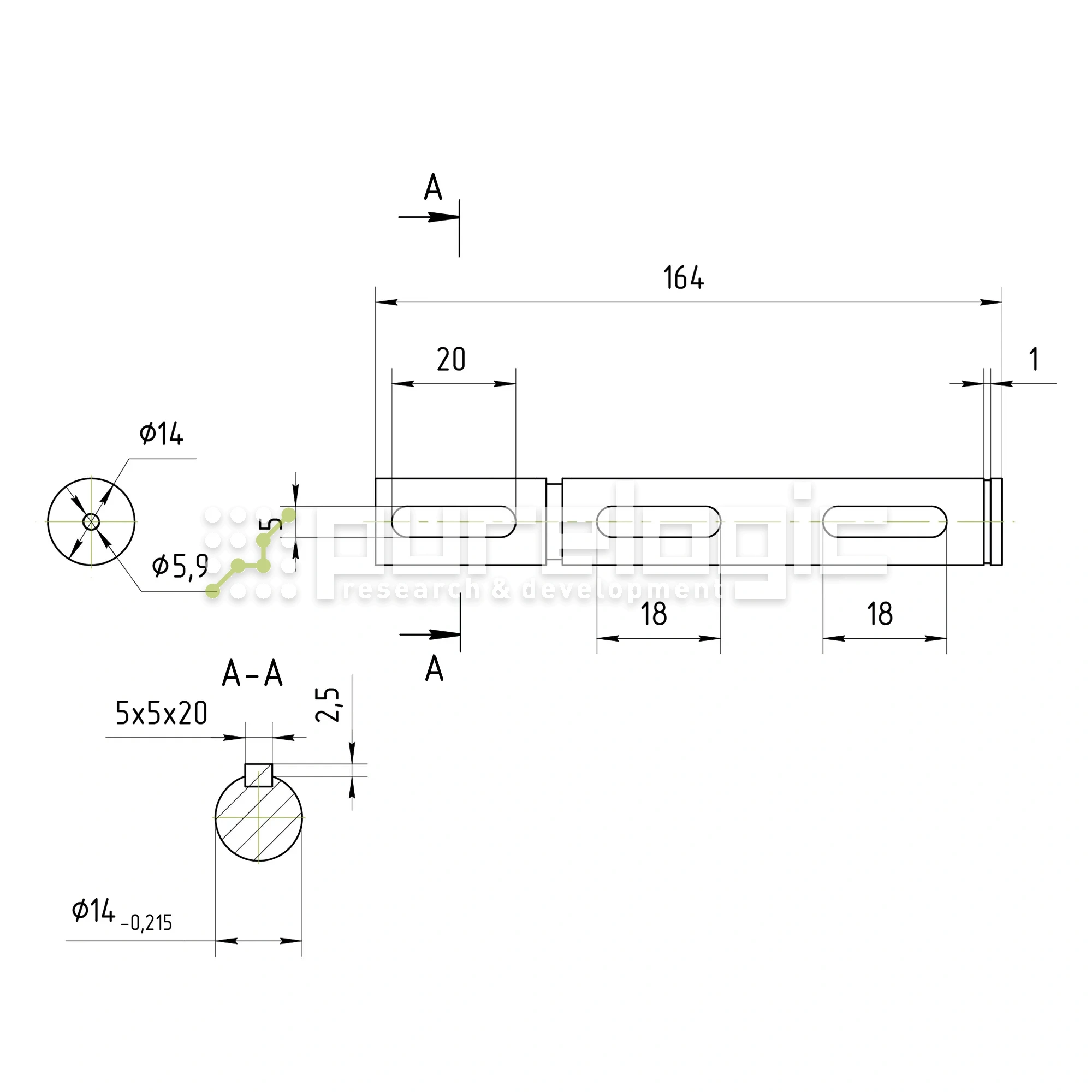 Вал выходной WS40D-D18 1 102 Вал выходной WS40D-D18 фото