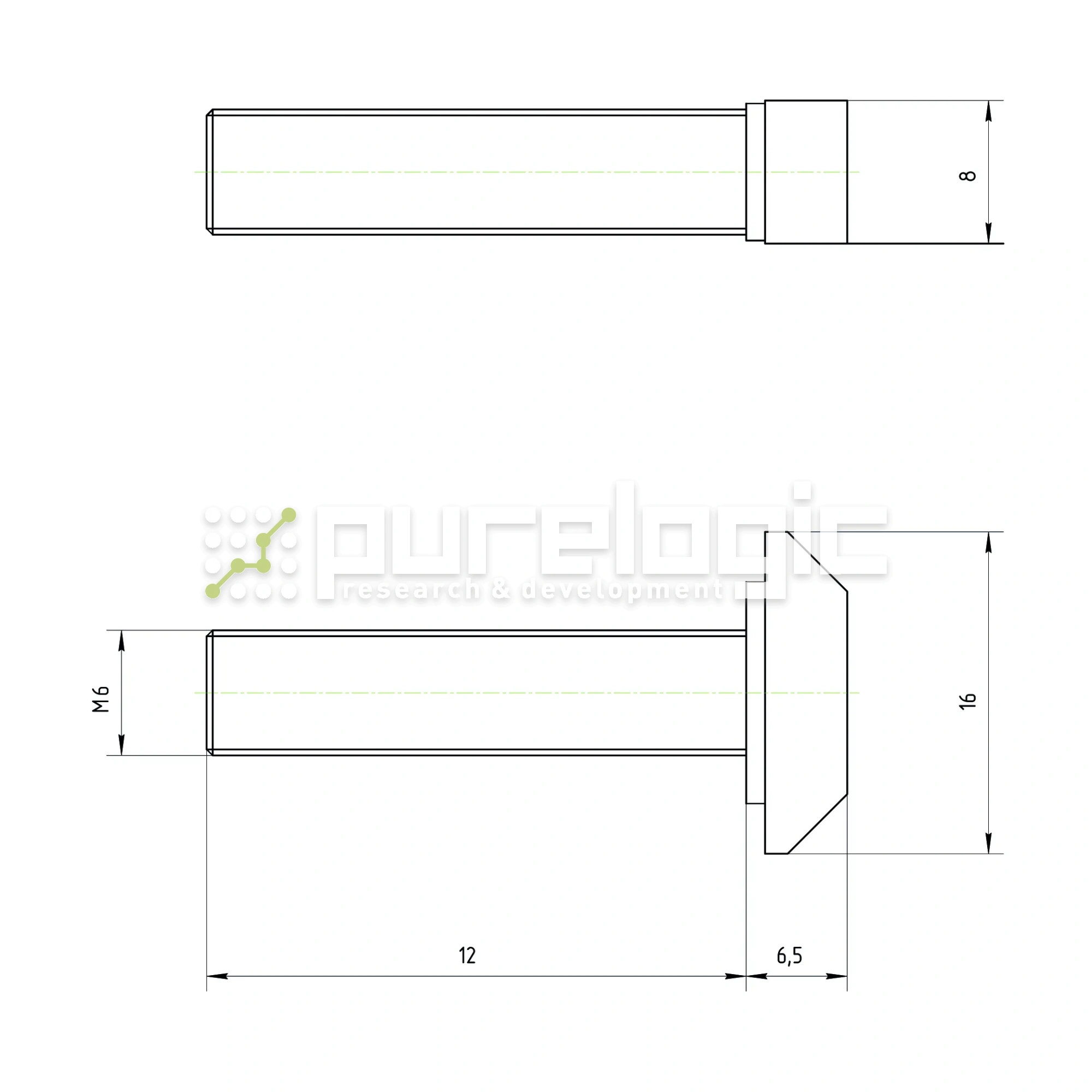 Болт Т-образный 30TS6x12 12 Болт Т-образный 30TS6x12 фото