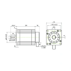Двигатель шаговый трехфазный 3PL110H219-D19 17 043 руб. Двигатель шаговый трехфазный 3PL110H219-D19
